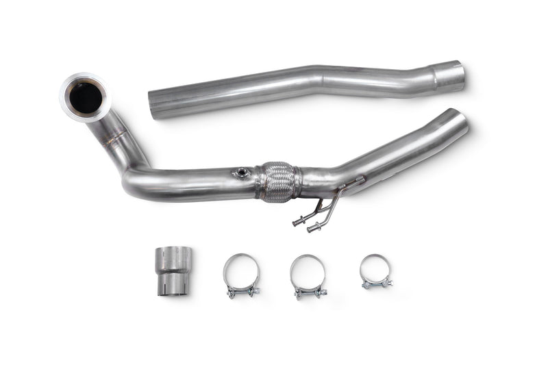 Scorpion De-cat Turbo Downpipe - VAG Audi S3 8Y Sportback & Saloon, VW Golf MK8 R, Non-GPF Models