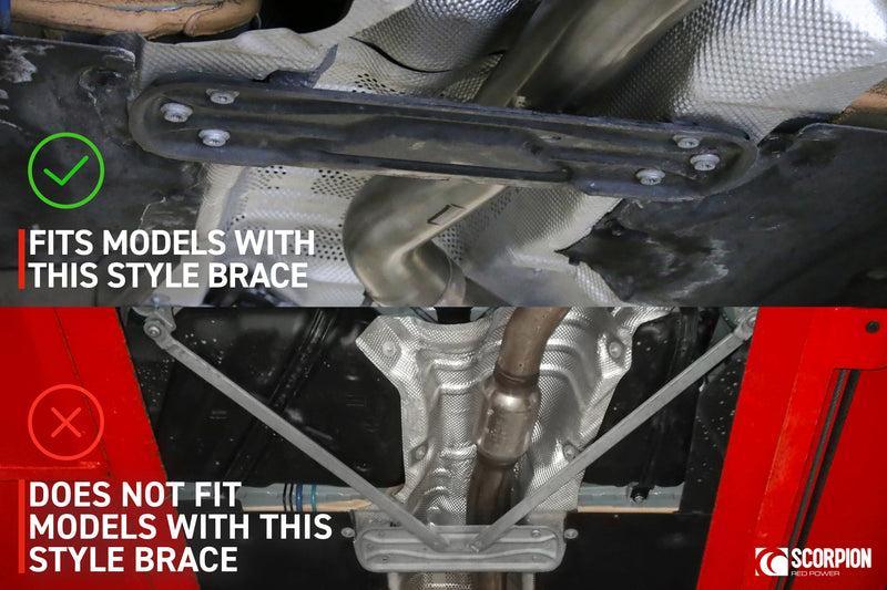 Scorpion Exhaust Tunnel Brace - BMW M135i / M140i (F20/21), M235i / M240i (F22/23), 330d / 335d / 335i / 340i (F30/31), 430d / 435d / 435i / 440i (F32/33/36)
