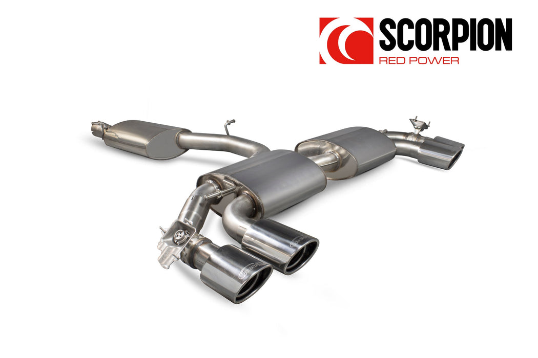 Scorpion Reasonated cat-back (with valves)  - Audi TT S Mk3 Non GPF Model Only (Coupe models only)